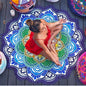 Polygon Printing Tassel Round Bath Towel Yoga Mat